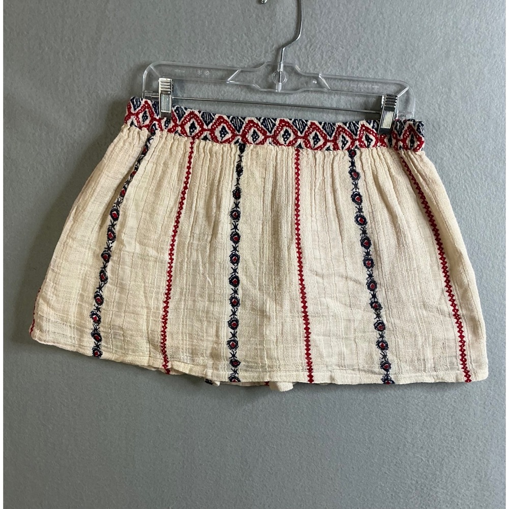RAGA Skirt Women's Small Embroidered Mini Skirt Bohemian Festival Casual NWT‎